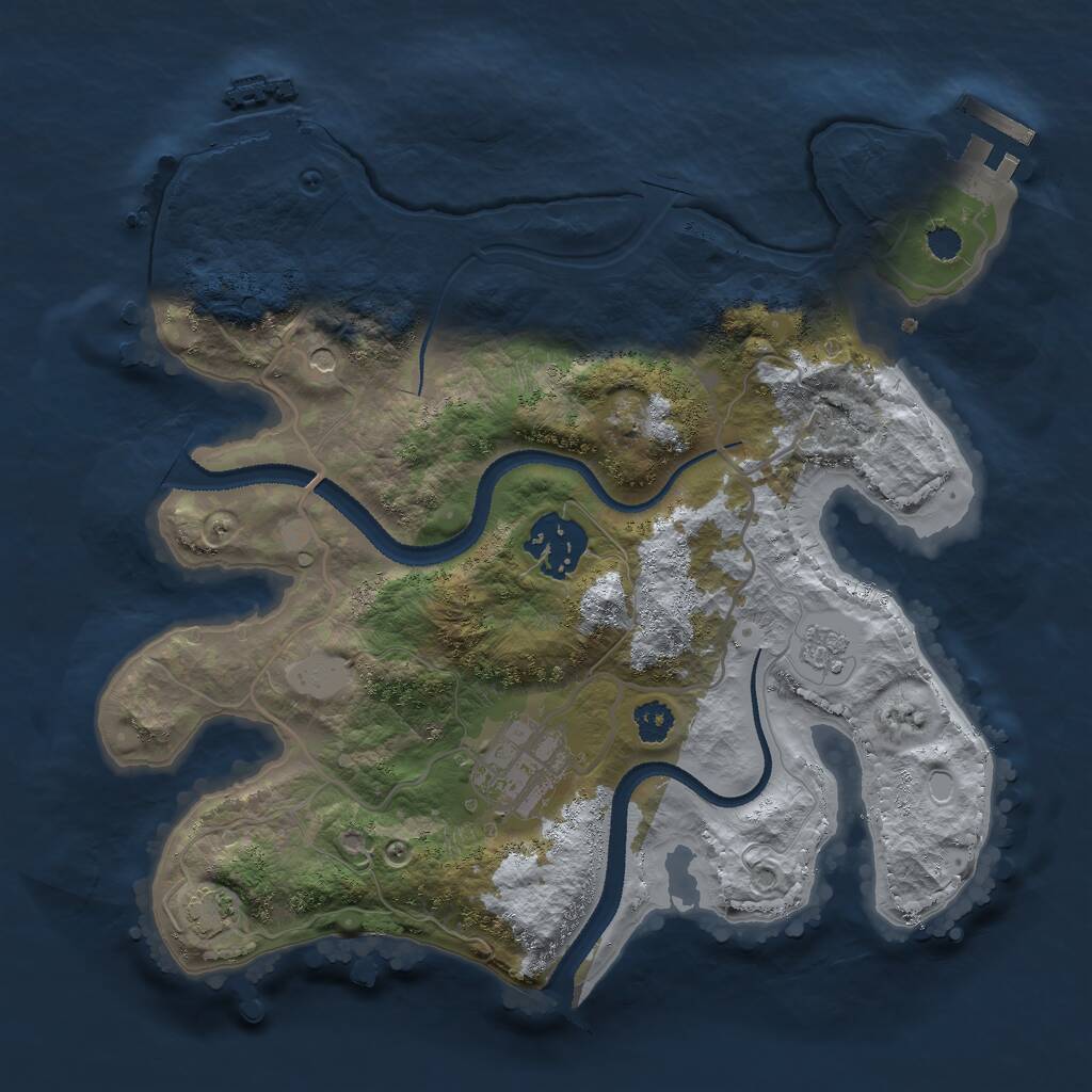 Rust Map: Procedural Map, Size: 2700, Seed: 50506, 8 Monuments