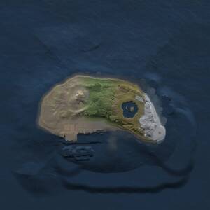 Thumbnail Rust Map: Procedural Map, Size: 1250, Seed: 861655, 2 Monuments