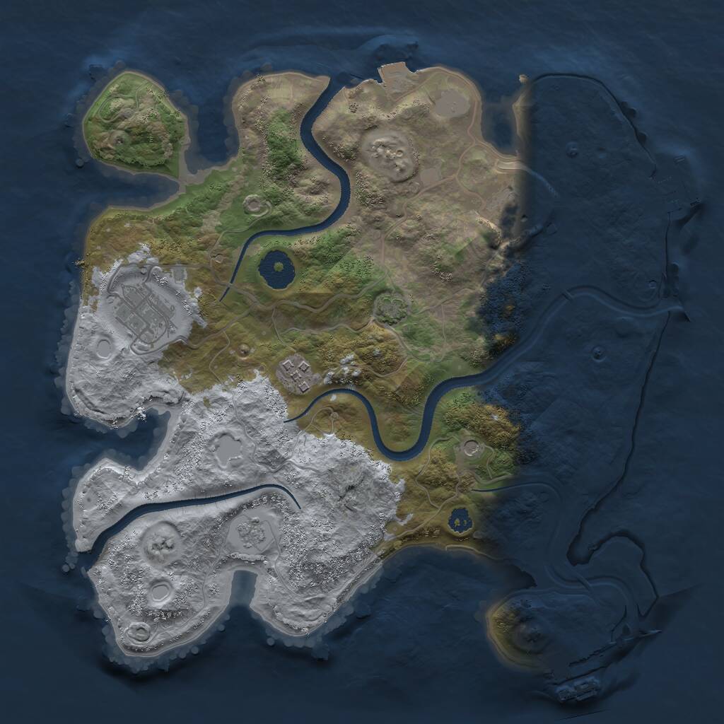 Rust Map: Procedural Map, Size: 3000, Seed: 276068338, 9 Monuments