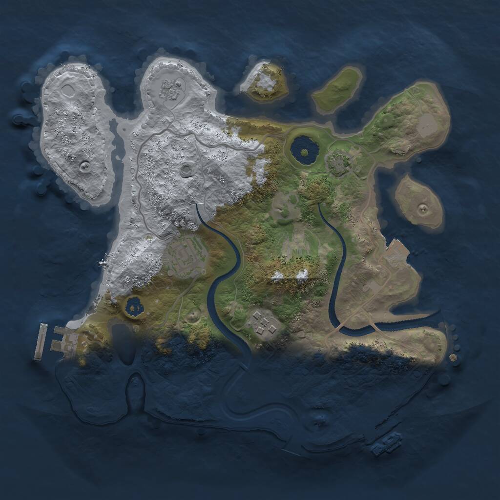 Rust Map: Procedural Map, Size: 2700, Seed: 503180639, 7 Monuments