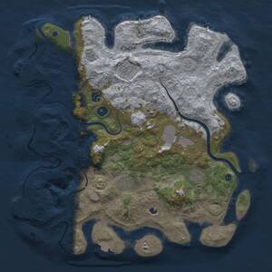 Thumbnail Rust Map: Procedural Map, Size: 4000, Seed: 1116490842, 13 Monuments