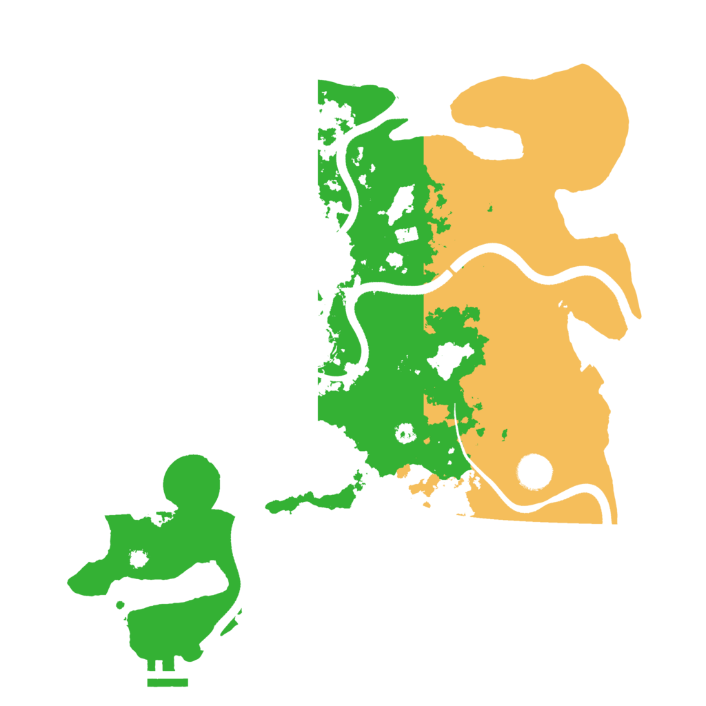 Biome Rust Map: Procedural Map, Size: 3500, Seed: 153624