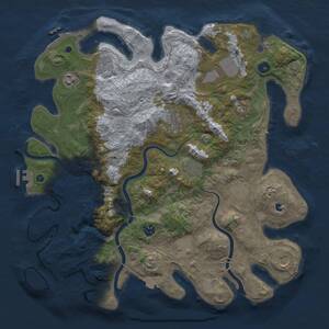 Thumbnail Rust Map: Procedural Map, Size: 4250, Seed: 1904694598, 17 Monuments
