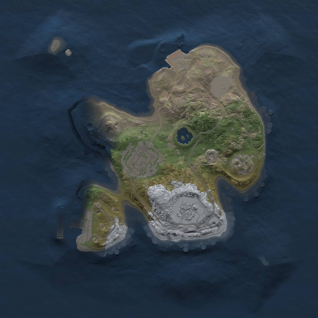 Rust Map: Procedural Map, Size: 2000, Seed: 982304, 4 Monuments