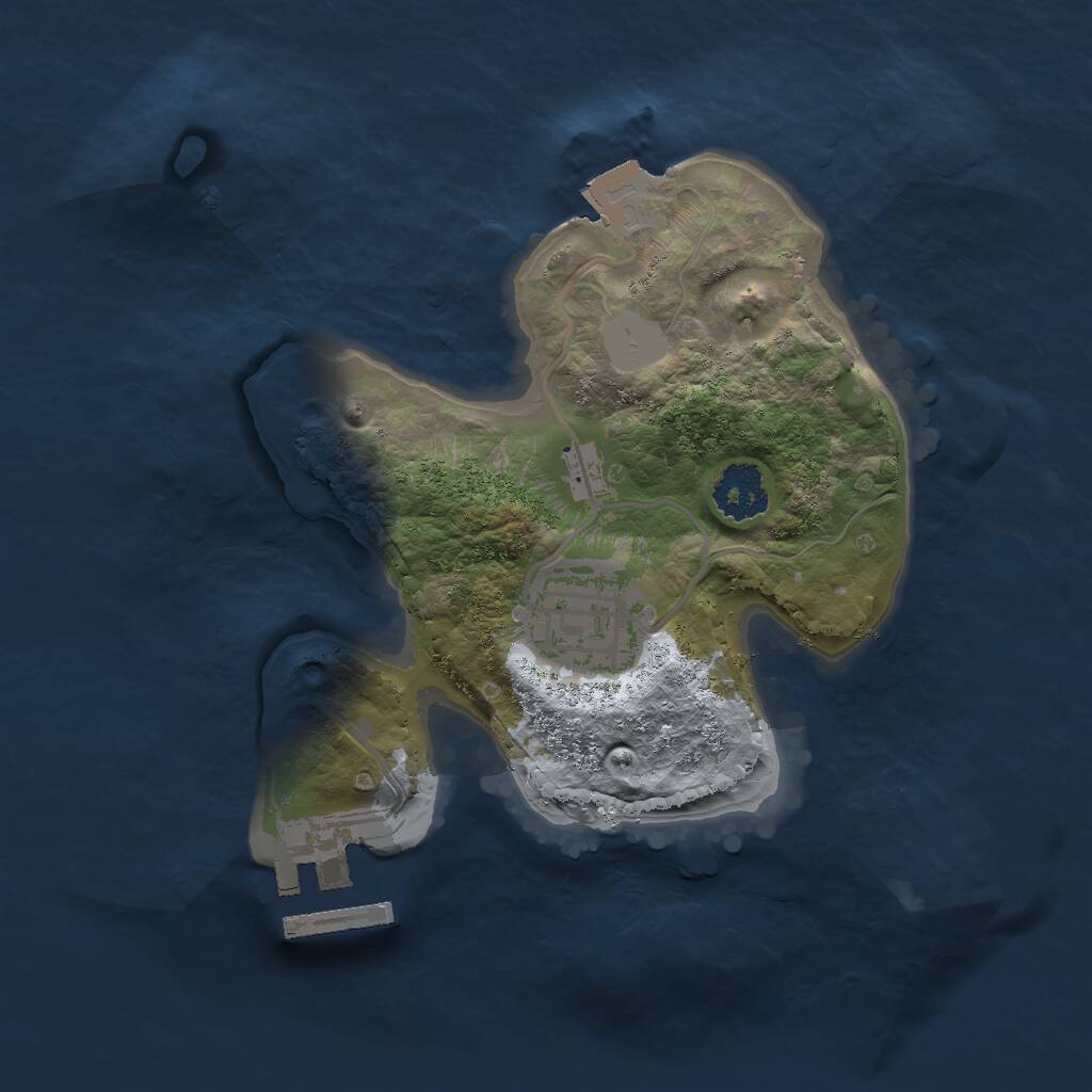 Rust Map: Procedural Map, Size: 2000, Seed: 982304, 3 Monuments