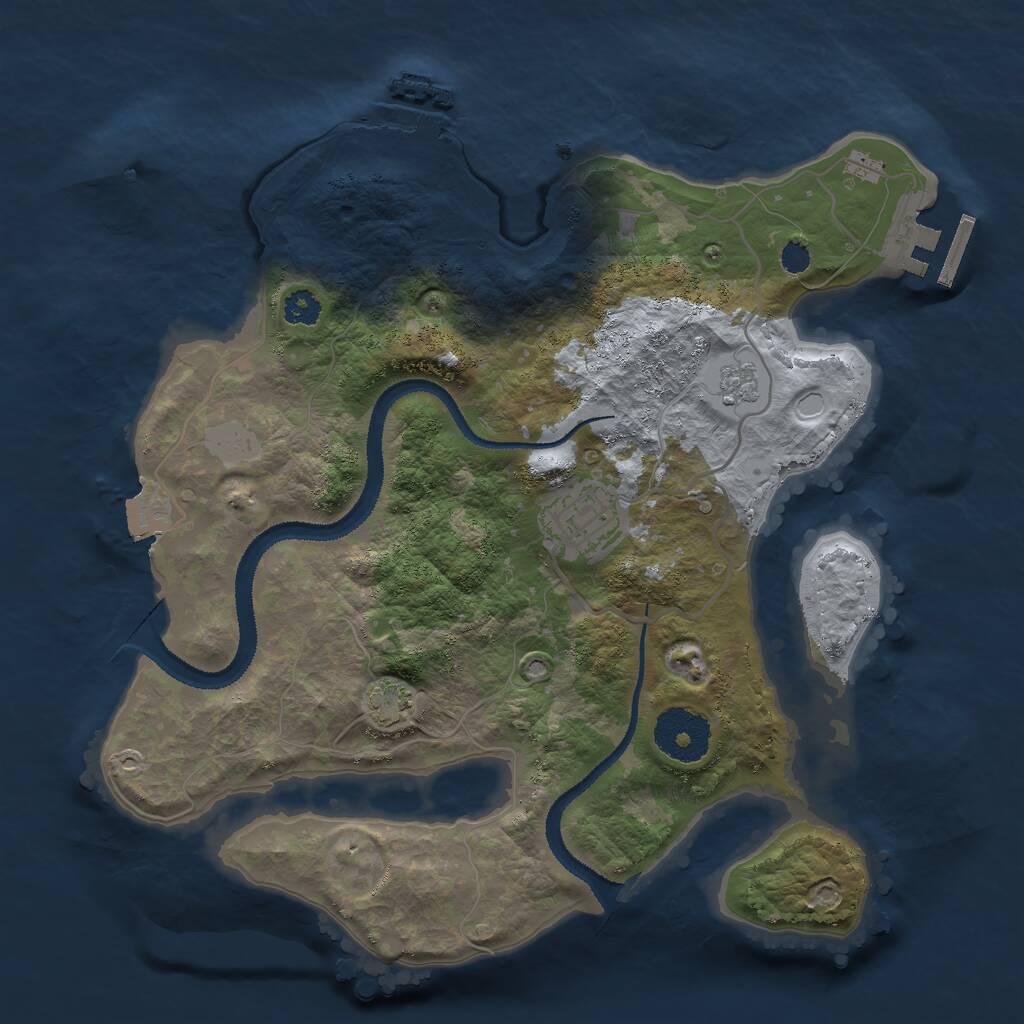Rust Map: Procedural Map, Size: 2800, Seed: 171425424, 6 Monuments