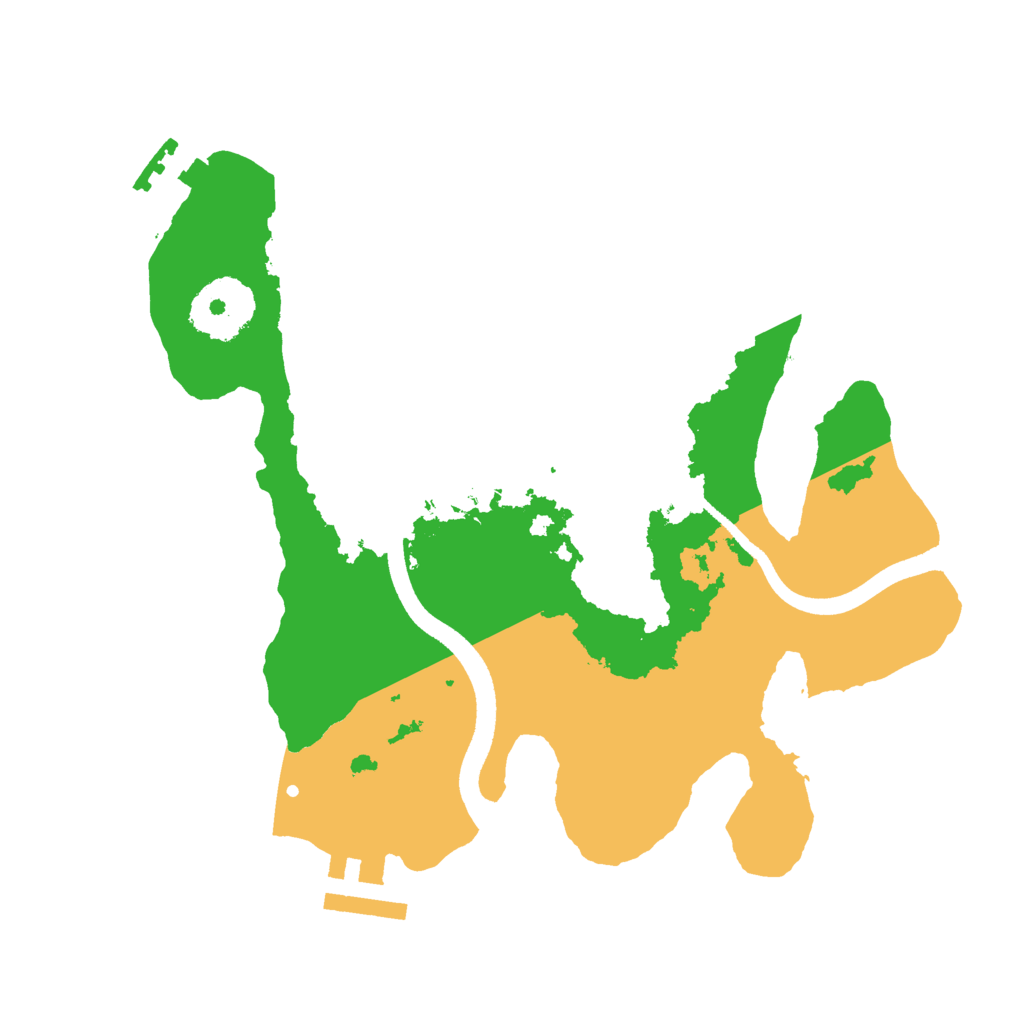 Biome Rust Map: Procedural Map, Size: 2500, Seed: 50008