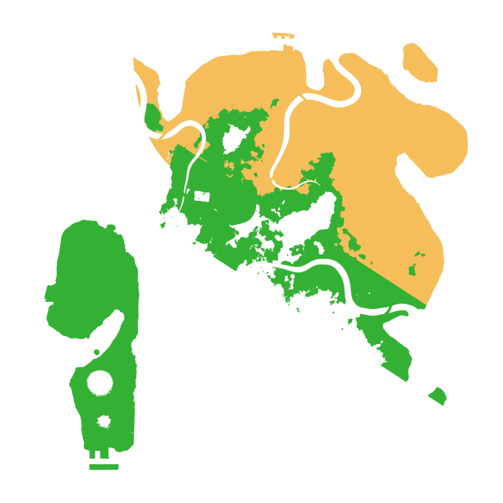 Biome Rust Map: Procedural Map, Size: 3500, Seed: 79621