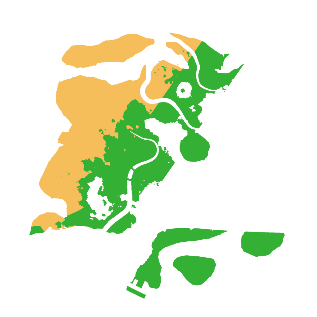 Biome Rust Map: Procedural Map, Size: 3000, Seed: 1225050336