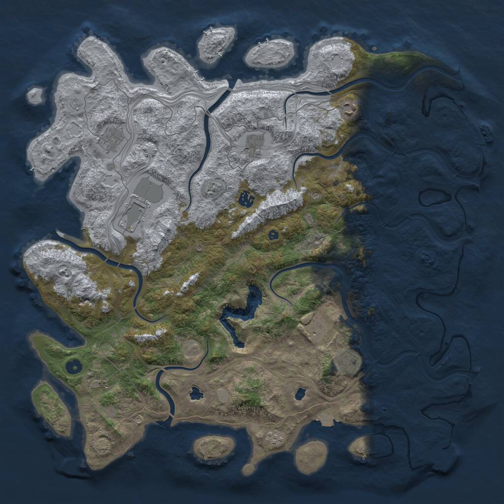 Rust Map: Procedural Map, Size: 4800, Seed: 976200443, 15 Monuments