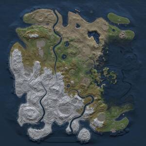 Thumbnail Rust Map: Procedural Map, Size: 4250, Seed: 1272170190, 16 Monuments