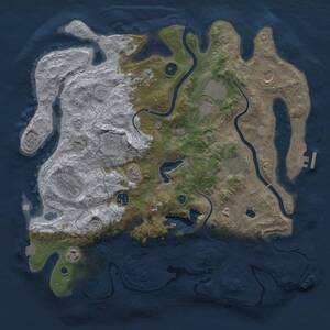 Thumbnail Rust Map: Procedural Map, Size: 4000, Seed: 12345465, 15 Monuments