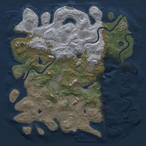 Thumbnail Rust Map: Procedural Map, Size: 4500, Seed: 611783714, 17 Monuments