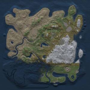Thumbnail Rust Map: Procedural Map, Size: 4000, Seed: 65283662, 13 Monuments