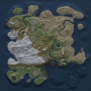 Thumbnail Rust Map: Procedural Map, Size: 3750, Seed: 2038921430, 14 Monuments