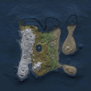 Thumbnail Rust Map: Procedural Map, Size: 2000, Seed: 37559948, 2 Monuments