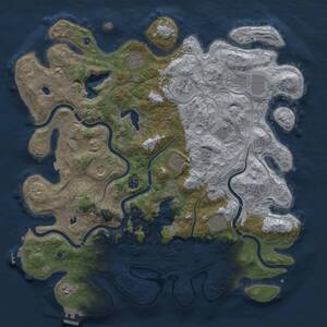 Thumbnail Rust Map: Procedural Map, Size: 4500, Seed: 1161971, 16 Monuments