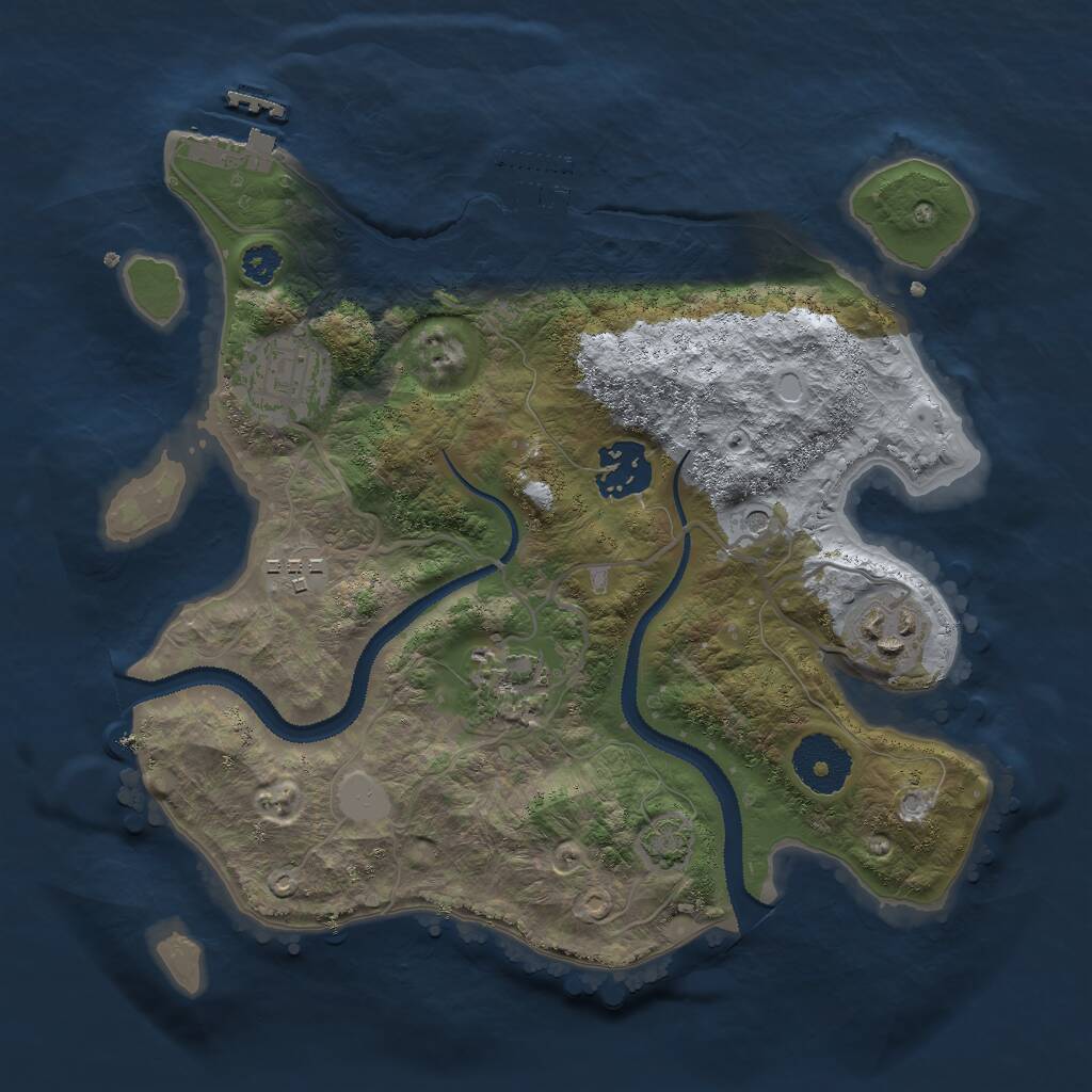 Rust Map: Procedural Map, Size: 2850, Seed: 1506199113, 10 Monuments
