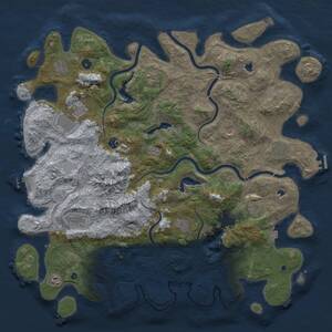 Thumbnail Rust Map: Procedural Map, Size: 5000, Seed: 33739137, 17 Monuments