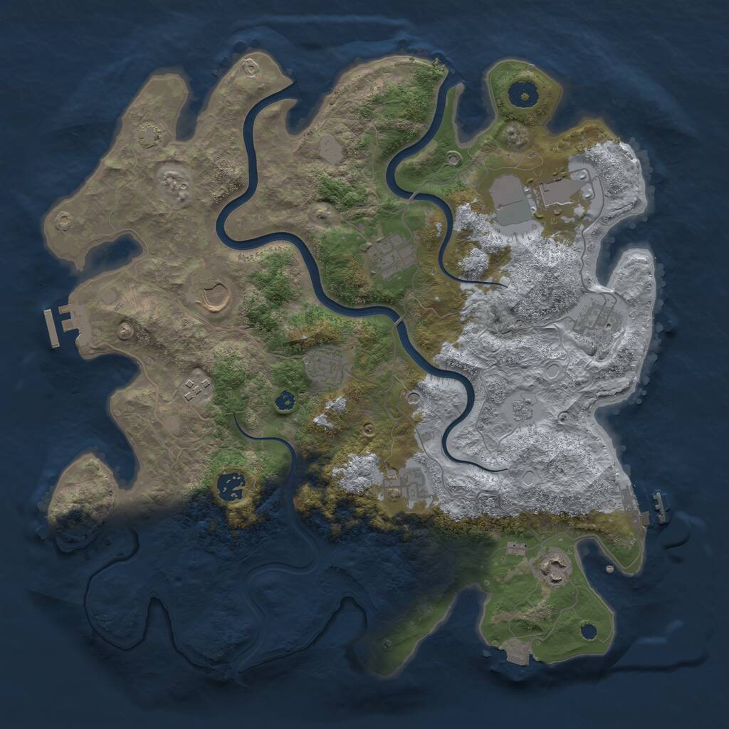Rust Map: Procedural Map, Size: 3800, Seed: 304699648, 15 Monuments