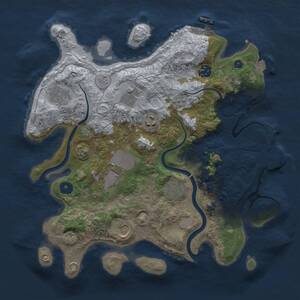Thumbnail Rust Map: Procedural Map, Size: 3500, Seed: 573570214, 14 Monuments