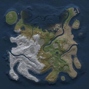 Thumbnail Rust Map: Procedural Map, Size: 3250, Seed: 224223859, 12 Monuments