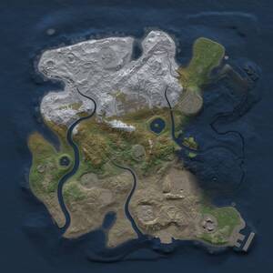 Thumbnail Rust Map: Procedural Map, Size: 2800, Seed: 652896573, 10 Monuments