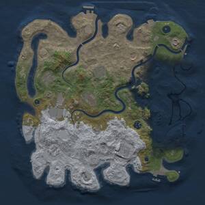 Thumbnail Rust Map: Procedural Map, Size: 3900, Seed: 1259185891, 16 Monuments