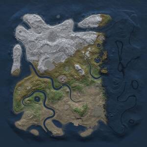 Thumbnail Rust Map: Procedural Map, Size: 3700, Seed: 1118333854, 13 Monuments