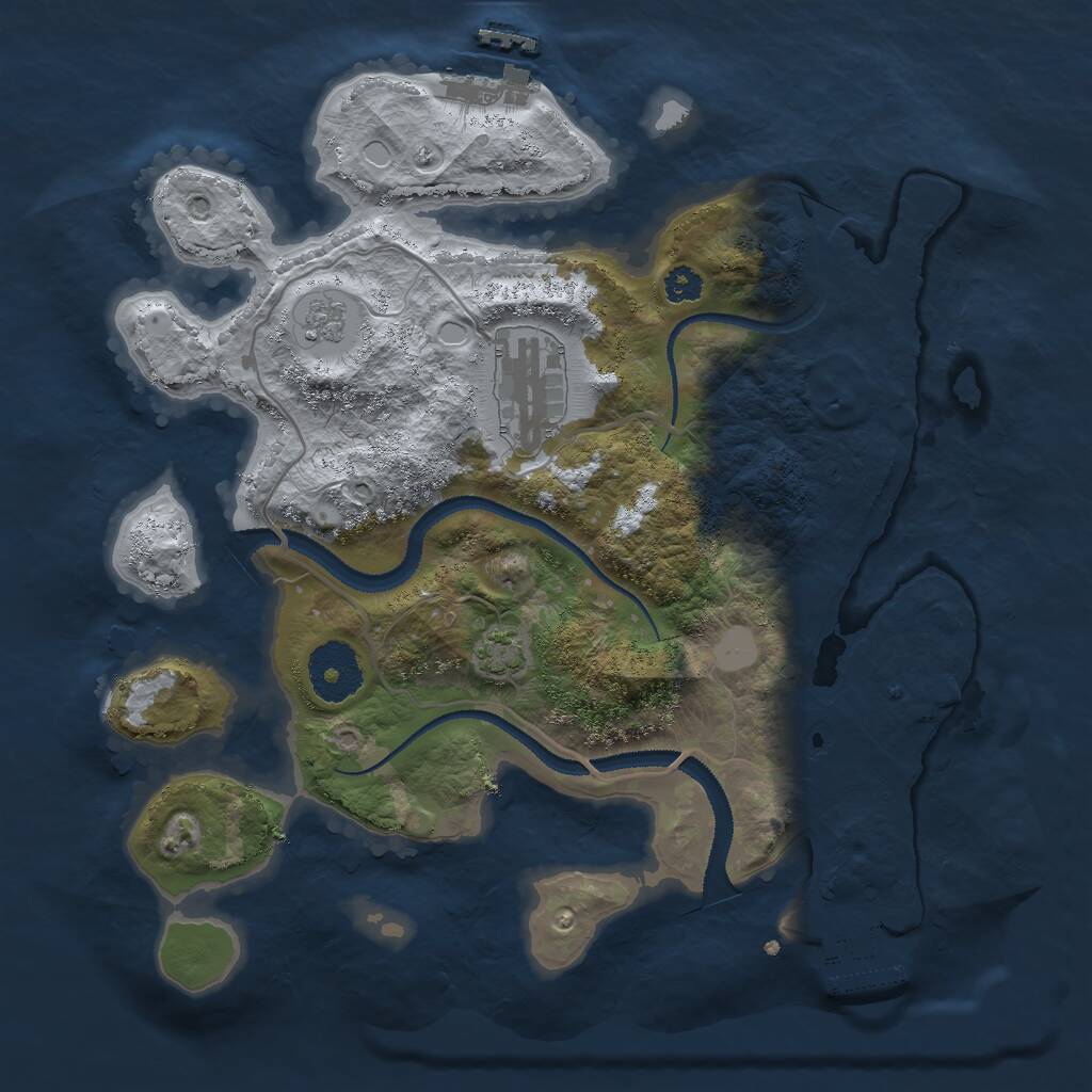 Rust Map: Procedural Map, Size: 2898, Seed: 96482352, 6 Monuments