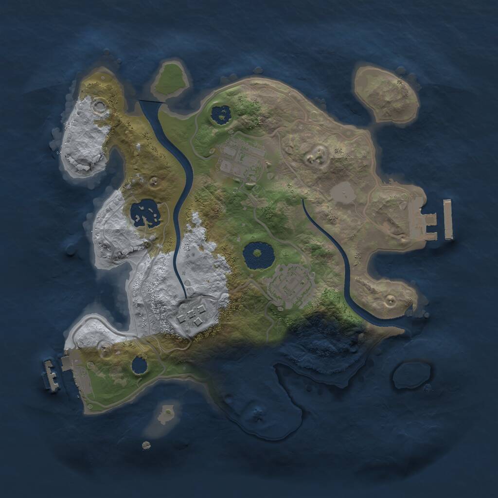 Rust Map: Procedural Map, Size: 2500, Seed: 11964826, 7 Monuments
