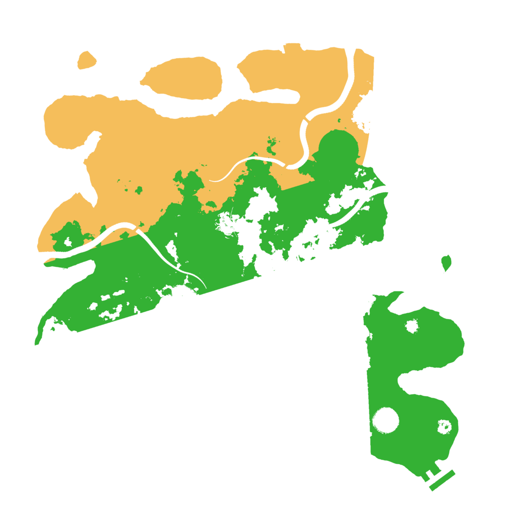 Biome Rust Map: Procedural Map, Size: 3500, Seed: 50010