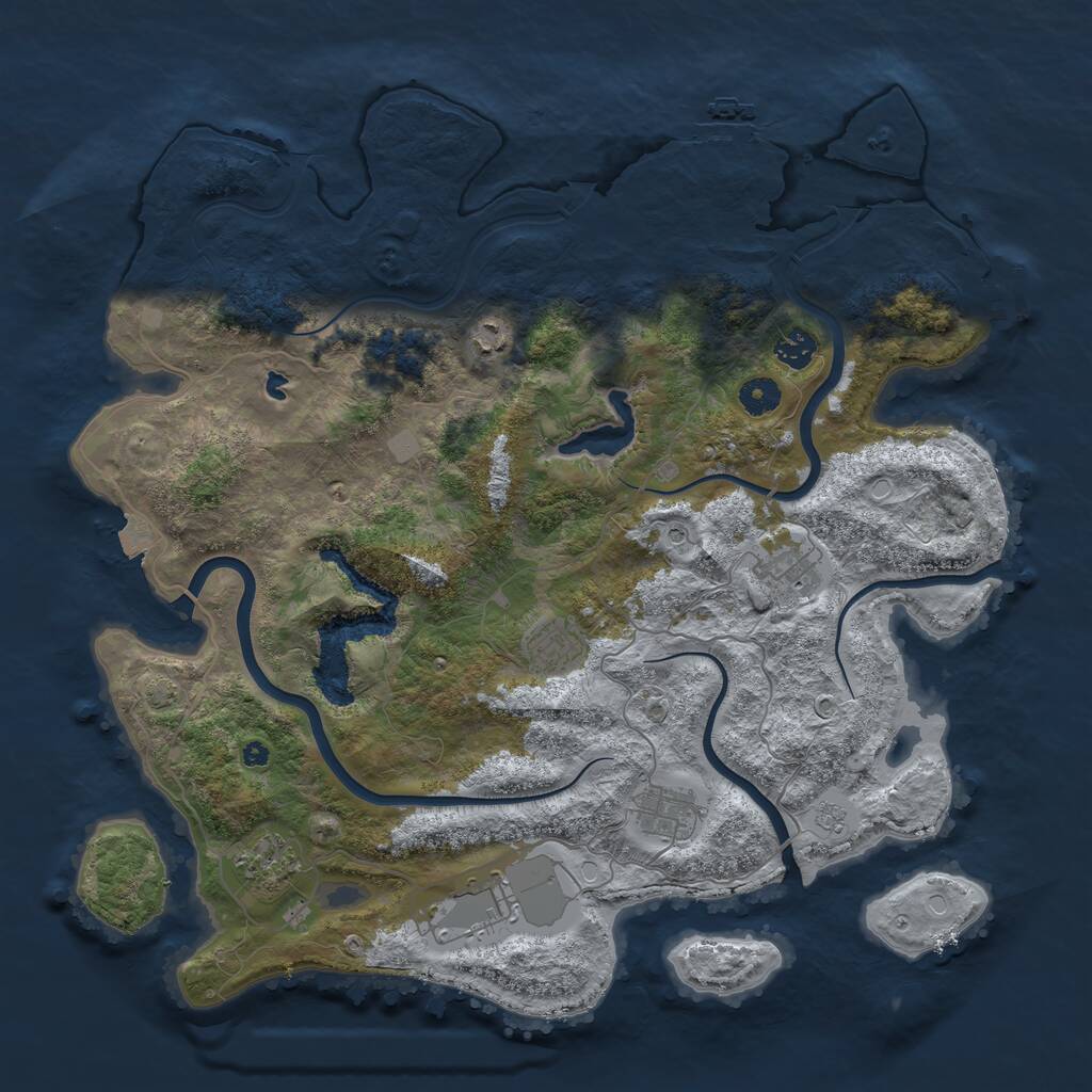Rust Map: Procedural Map, Size: 4200, Seed: 1337133733, 13 Monuments