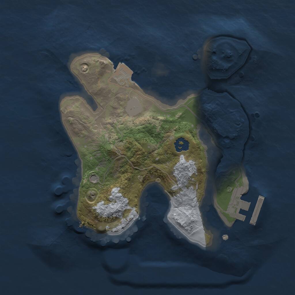 Rust Map: Procedural Map, Size: 2000, Seed: 246813098, 2 Monuments