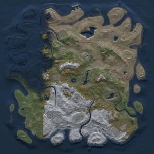Thumbnail Rust Map: Procedural Map, Size: 4500, Seed: 1935811242, 15 Monuments