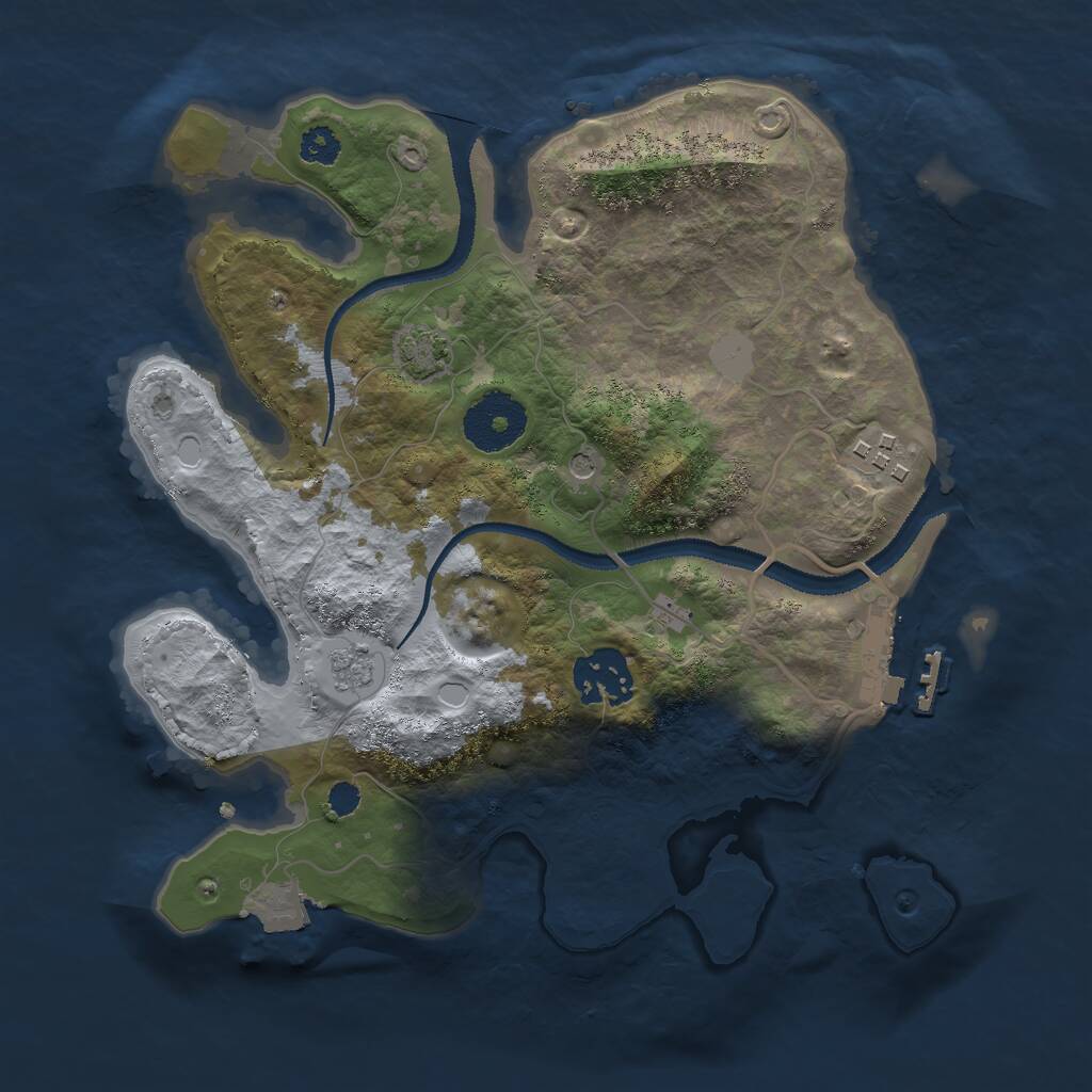 Rust Map: Procedural Map, Size: 2747, Seed: 1506199119, 7 Monuments