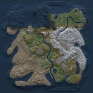 Thumbnail Rust Map: Procedural Map, Size: 3500, Seed: 196124968, 14 Monuments