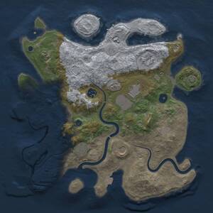 Thumbnail Rust Map: Procedural Map, Size: 3500, Seed: 665838141, 12 Monuments