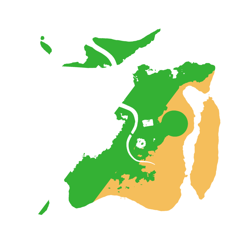 Biome Rust Map: Procedural Map, Size: 2500, Seed: 948327561