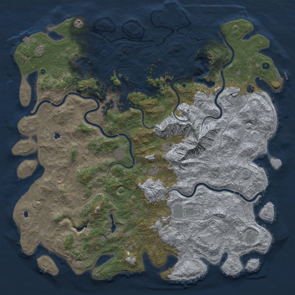 Rust Map: Procedural Map, Size: 6000, Seed: 20250513, 17 Monuments