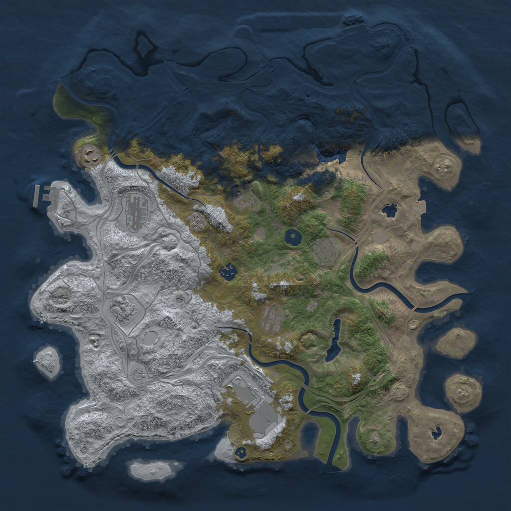 Rust Map: Procedural Map, Size: 4500, Seed: 64336866, 15 Monuments