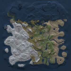 Thumbnail Rust Map: Procedural Map, Size: 4500, Seed: 64336866, 15 Monuments