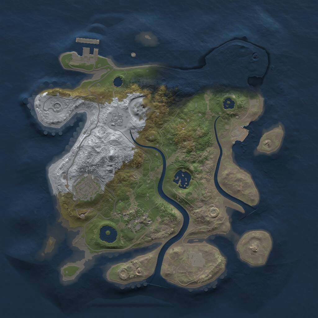 Rust Map: Procedural Map, Size: 2747, Seed: 1506199132, 7 Monuments