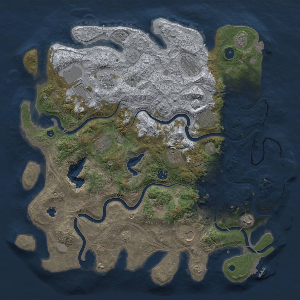Rust Map: Procedural Map, Size: 4250, Seed: 557, 16 Monuments