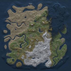 Thumbnail Rust Map: Procedural Map, Size: 4800, Seed: 28207931, 16 Monuments