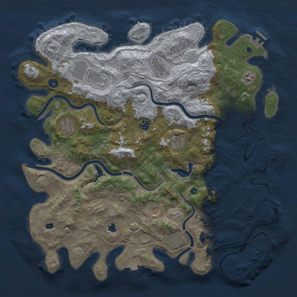 Rust Map: Procedural Map, Size: 4500, Seed: 1771010862, 15 Monuments