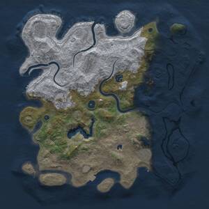 Thumbnail Rust Map: Procedural Map, Size: 4000, Seed: 925824034, 11 Monuments