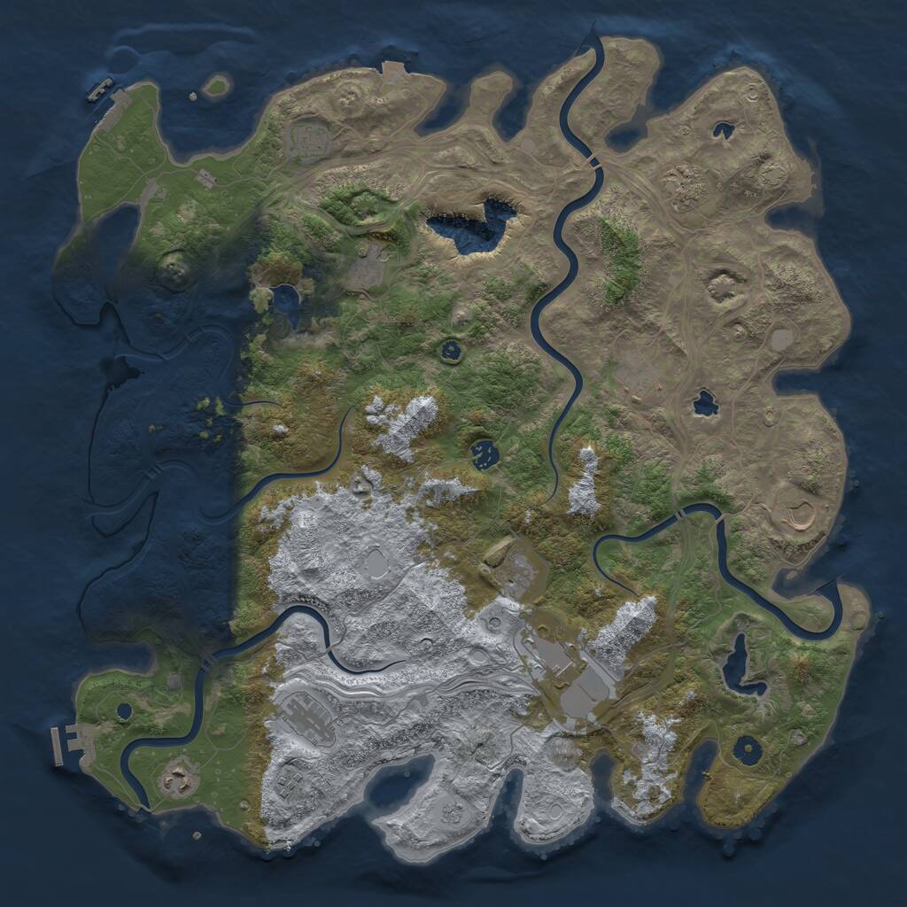 Rust Map: Procedural Map, Size: 4750, Seed: 73, 17 Monuments