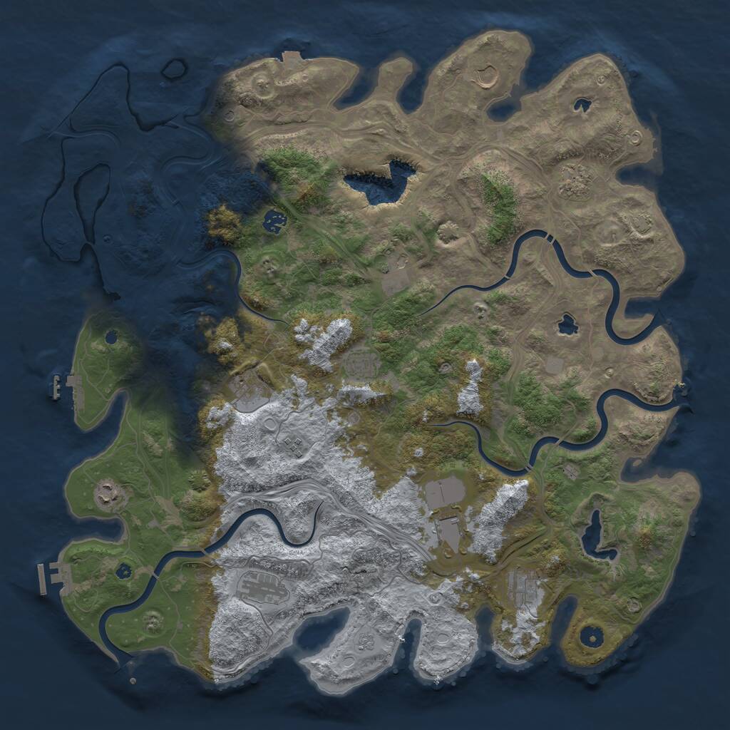 Rust Map: Procedural Map, Size: 4750, Seed: 73, 17 Monuments