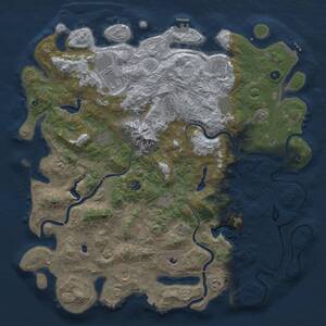 Thumbnail Rust Map: Procedural Map, Size: 5000, Seed: 1855982426, 16 Monuments